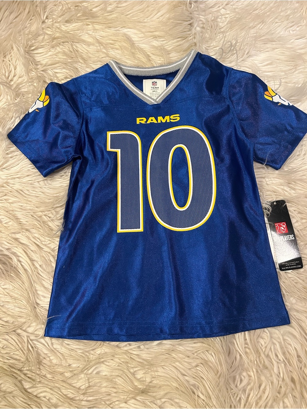 NFL Rams Youth #10 Blue and Yellow Football Jersey